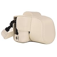 MegaGear Canon EOS M50 Pu Leather Camera Case, White (MG1449)