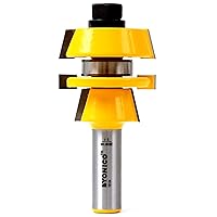 YONICO Stile and Rail Router Bit Set Cabinet - Stacked Carbide Cabinet Door Router Bits 1/2 Shank- Shaker Router Bit Design, 12124 (1 PC)
