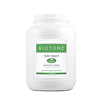 BIOTONE Pure Touch Organics Massage Crème, True Organic Massage, Rich Texture, Silky Glide, Soothing Ingredients, Healing Botanicals - 1 Gallon