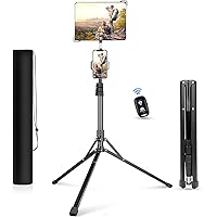 UBeesize 67-in iPad Tripod Stand, Tablet Floor Stand with 360° Rotating iPad Mount and Phone Holder,Compatible with iPad, iPad Air, iPad Pro and All 9.9-15.7 Inches Tablets
