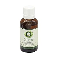 Thyme Essential Oil | Thymus Vulgaris | for Hair Growth | Hair Oil | for Skin | for Body | 100% Pure Natural | Steam Distilled | Therapeutic Grade | 15ml | 0.507oz by R V Essential