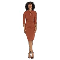 Donna Morgan Women's Knotted Crepe Sheath Dress