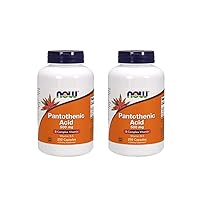 NOW Pantothenic Acid 500mg, 250 Caps (Pack of 2)