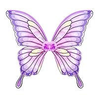 YiZYiF Girls Kids Butterfly Fairy Wings Princess Angel Wings Cosplay Fancy Dress Wings Birthday Party Favor Children Purple One Size