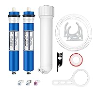 150 GPD RO Membrane with Reverse Osmosis Membrane Housing Set (1 Set) & 150 GPD RO Membrane (1 Pack), Reverse Osmosis Filter Replacement Kit, RO Membrane Housing Set for Maple Syrup RO System