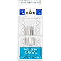 DMC 1767-26 Tapestry Hand Needles, 6-Pack, Size 26