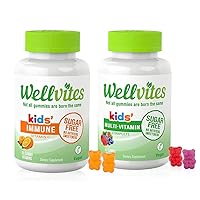 Kids Multivitamin & Immune Daily Gummies Bundle - Sugar Free, Vegan, Non-GMO – Vitamins for Kids – Vitamin C for Kids Immune Support - No Artificial Sweeteners – 60 Count