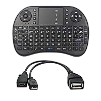 Mini Wireless Keyboard 2.4GHz Touch-pad Mouse Combo Plus OTG Cable - TV xStream, Compatible with Firesticks, Android TV Box, IPTV, 4K Media Stick, Smart TV, PC, X-Boxes +More