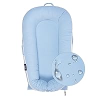 Waterproof Corduroy Lounger Cover for Dockatot Deluxe+ Docks | MEXXI Breathable Cotton Baby Lounger Extra Cover | Hypoallergenic Baby Nest Replacement Cover (Cover Only) (Baby Blue)