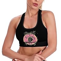 Doughnut Be Happy Breathable Sports Bras for Women Workout Yoga Vest Underwear Crop Tops Gym
