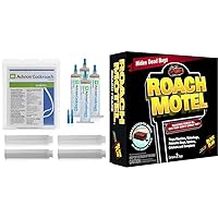 Advion Cockroach Gel Bait 4 Tubes & Black Flag Roach Motel Traps 2 Count Pest Control for German, American & Other Cockroach Species