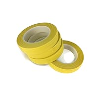 Floral Tape Yellow 4 Rolls 30 Yards Foral Light Glue Cohesive 12 mm Pair Artificial Flower Stem Tool
