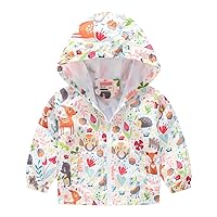 Kids Baby Windproof Coat Hooded Print Zipper Toddler Boys Autumn Jacket Boys Coat&jacket Kids Jacket