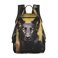 Laptop Backpack 14.7 Inch with Compartment Black german shepherd dog Laptop Bag Lightweight Casual Daypack for Travel
