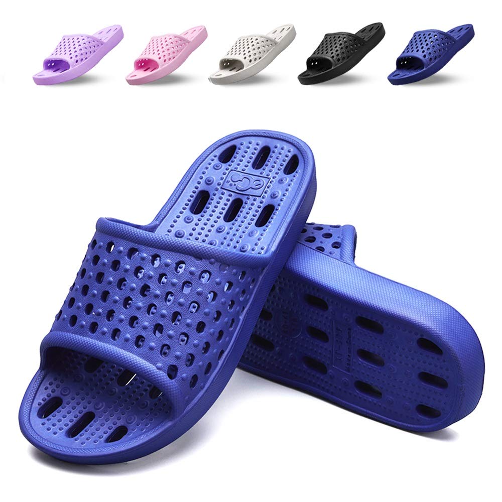 Xomiboe Shower Shoes Quick Drying Non-Slip Comfortable Men Women House Slippers
