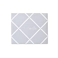 New View Gifts Little One 19' X 16' French Memo & Photo Board, Wall Photo Bulletin Board, White Linen Fabric