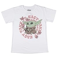 Star Wars Girls' Shirt The Mandalorian Baby Yoda Take It Easy Kids T-Shirt Tee