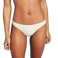 Shade & Shore Women's Ribbed High Leg Extra Cheeky Bikini Bottom (Magenta)