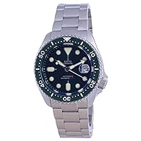 RATIO FreeDiver Dive Watch Cyclops Flat Sapphire Japanese Automatic Diver Watch 200M Water Resistant Diving Watch for Men (Green)
