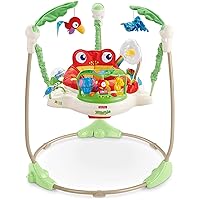 Fisher-Price Baby Activity Center Rainforest Jumperoo Interactive Bouncer with Lights Sounds & Music