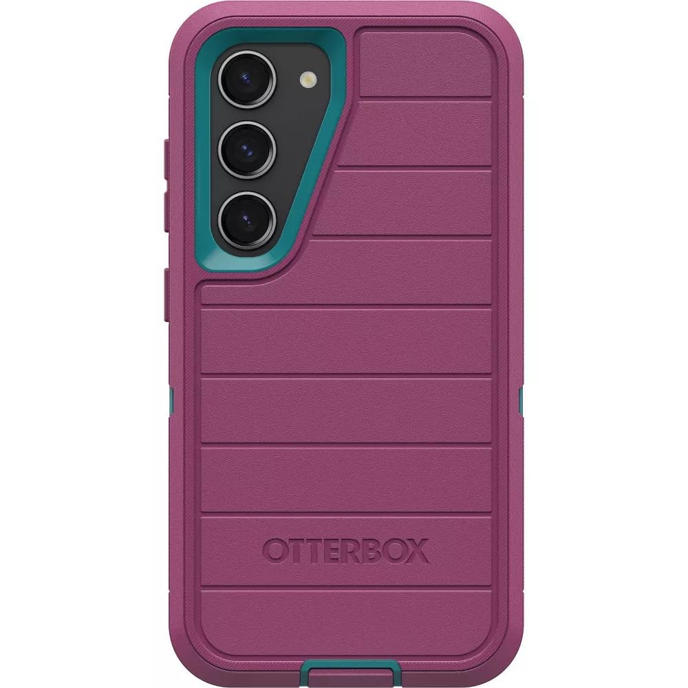 OtterBox Galaxy S23 (Only) - Defender Series Case - Canyon Sun (Pink), Rugged & Durable - with Port Protection - Case Only - Microbial Defense Protection - Non-Retail Packaging