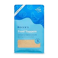 Bocce's Bakery Chicken & Pumpkin Dog Food Toppers – All-Natural, Wheat-Free Dog Food Topper Made with Real Ingredients, Baked in The USA, 8 oz