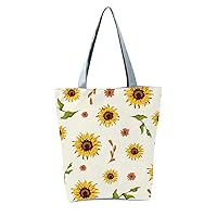 Camera Shoulder Bag New Women's Slouchy Style Large Capacity Zippered Sunflower Printed Shoulder Bag Bag for Men Shoulder Bag (B, One Size)