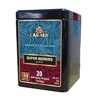 Lakma Black Tea with Hibiscus & Berries - (24 Pack - 480 Tea Bags total) - Premium Collection in Metal Gift Tin