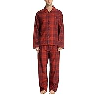 Calvin Klein Men's Pure Flannel Pyjama Set, Red, M