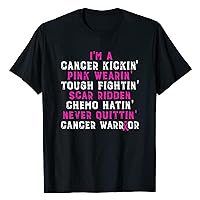 Womens Breast Cancer Warrior Bleached T-Shirts Cure Cancer Breast Awareness Tee Peace and Love Pink Ribbon Shirt Tops