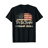 We People Stand With Donald Trump 2024 American Flag Men T-Shirt