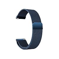 Magnetic Suction Strap Stainless Steel Replacement Strap 20/22mm Milan Watch Band (Color : Blue, Size : 22mm)