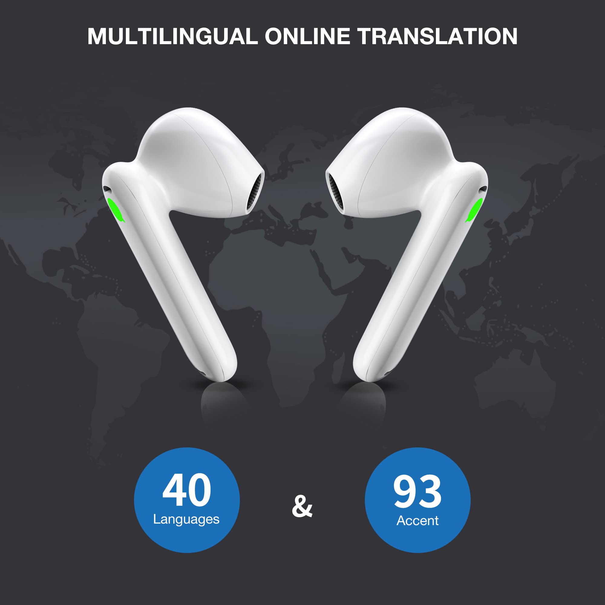 Timekettle WT2 Edge/W3 Translator Device - Bidirection Simultaneous Translation, Language Translator Device with 40 Languages & 93 Accent Online,Translator Earbuds,APP Control, Fit for iOS & Android