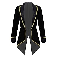 Kids Girls Boys Halloween Circus Ringmaster Cosplay Costume Tailcoat Fancy Carnival Party Tuxedo Dress Up