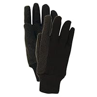 MAGID T92CP MultiMaster PVC Dotted Jersey Gloves, Brown, 12 Pack, Large