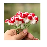 Cute Resin Craft Decoration Mushroom Fairy Garden Miniatures Accessories (Pack of 50)
