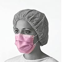 Medline NON27412EL Fluid-Resistant Procedure Face Masks with Earloop, Anti Fog, Latex Free, Purple (Pack of 300)
