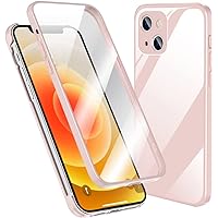 Compatible with iPhone 13 Case, Full Body Case with Built-in Screen Protector Shockproof Protection Slim Fit Cover,Front and Back Phone Case Cover (Color : Pink, Size : for iphone13)