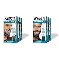 Just For Men Mustache & Beard, Beard Dye for Men with Brush Included for Easy Application & Mustache & Beard, Beard Dye for Men with Brush Included for Easy Application