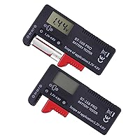 Battery Tester Checker, Digital Display Battery Tester Checker for 9V 1.5V, AA AAA C D Button Cell Batteries Checker, Small Volt Checker for All Batteries DT168 Pro - 2 Pack