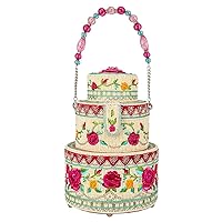 Mary Frances Layers of Love Beaded Top Handle Wedding Cake Bridal Handbag