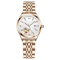 Luxury Women Watch Female Diamond Dial Quartz Watches Rose Gold Stainless Steel Bracelet Watch