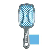 Unbrush Wet & Dry Vented Detangling Hair Brush, Light Blue/Grey
