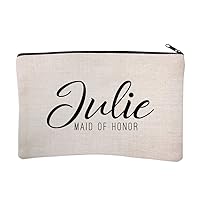 Personalized Script Bridal Party Maid of Honor Costmetic Bag