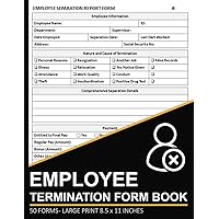 Employee Termination Form Book: Employee Separation Report Sheets | 50 Forms (100 Pages)