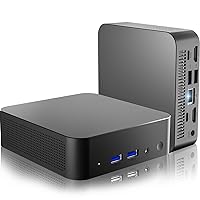 Mini Pc Desktop Computers-Intel 12th N100 (3.40 GHz),16GB DDR4 500GB SSD Micro Pc,4K Three-Monitor Display with 4 USB/2 Type-C/2 HD/BT/LAN/WiFi 5 Gigabit Ethernet Computer Tower for Home/Office/Gaming