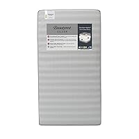 Beautyrest Silver Slumber Nights Dual Sided 2-Stage Crib Mattress and Toddler Mattress - GREENGUARD Gold – Waterproof - Plant Based Soy Foam Core, Grey