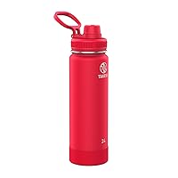 Takeya Actives 24 oz Vacuum Insulated Stainless Steel Water Bottle with Spout Lid, Premium Quality, Watermelon