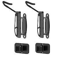 Ultrawall Swivel Bike Rack with 3 Lockable Positions Design and Double Bearing System, Vertical Bike Storage Hooks, Wall Mounted Bike Hanger for Garage (2 Pack)