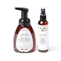 Eye Envy Facial Cleanser (8.45oz) and Beard Stain Remover Spray (4oz) for Dogs/Cats, Lift Stains from Around The Mouth, Drooling, Saliva, Food, Runoff from Tearing, 100% Natural